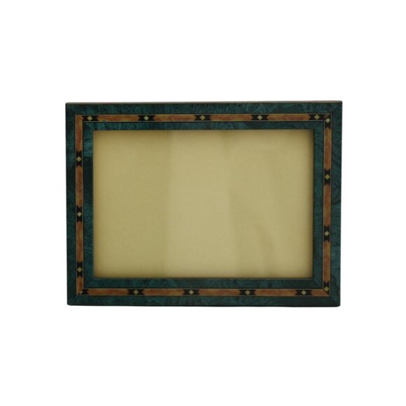 Decorative 5x7 Photo Frame With Stand Green Brown Black - Picture 2 of 4